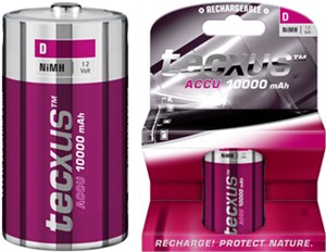 D (Mono)/HR20 Rechargeable - 10000 mAh, 1 pc. in blister