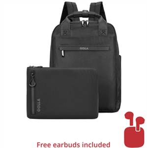 Set of Backpack and Laptop Sleeve 13 Inch, Black