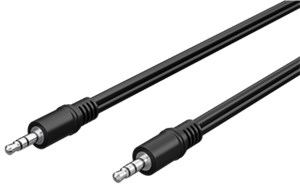 AUX Audio Connector Cable, 3.5 mm Stereo, flat cable