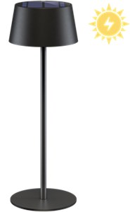 Wireless LED Solar Table Lamp, black Wireless LED Solar Table Lamp, black