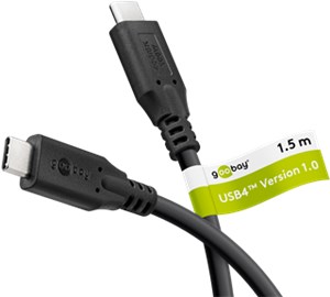 USB-C™ Cable, USB4™, 1.5 m, black