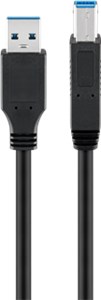 USB 3.0 Cable with USB-B, black