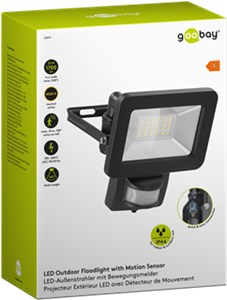 LED outdoor floodlight, 20 W, with motion sensor LED outdoor floodlight, 20 W, with motion sensor