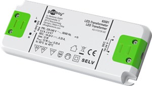 Constant Current LED Transformer 350 mA, 12 W, Superflat