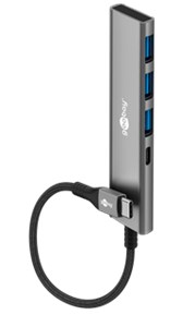 Slim 4-Port USB Hub, USB-C™ to USB-C™/USB-A, 5 Gbit/s