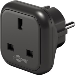 Travel Adapter UK to Europe, black
