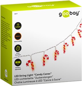 String Light "Candy Canes" with 10 LEDs String Light "Candy Canes" with 10 LEDs