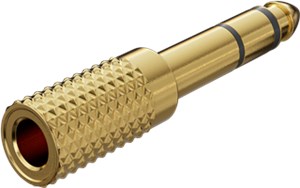 Headphone Adapter, AUX Jack 6.35 mm to 3.5 mm, Gold-Plated