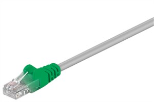 CAT 5e Crossover Patch Cable, U/UTP, grey-Green