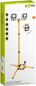 LED work light with telescopic tripod, 2 x 20 W LED work light with telescopic tripod, 2 x 20 W
