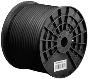 100 dB outdoor coax- antenna cable, 2x shielded, CCS, black 100 dB outdoor coax- antenna cable, 2x shielded, CCS, black