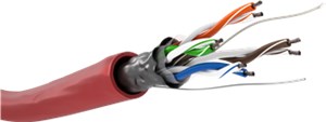 CAT 5e Network Cable, F/UTP, 100 m, red