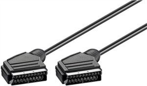 Scart Connection Cable, nickel-plated, ø mm