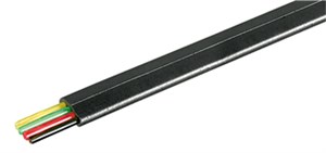 Telephone Flat Cable 4-core, 100 m Reel, AWG 28, CCA (copper-clad aluminium)
