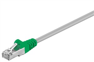 CAT 5e, F/UTP Crossover Cable, grey, Green