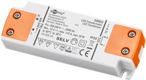 LED Transformer 12 V (DC) (DC), 20 W