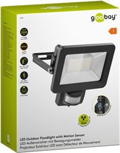 LED outdoor floodlight, 30 W, with motion sensor LED outdoor floodlight, 30 W, with motion sensor