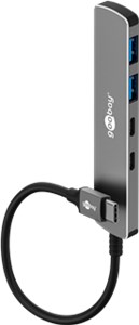 Slim 4-Port USB Hub, USB-C™ to USB-C™/USB-A, 5 Gbit/s