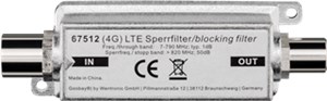 LTE/4G Blocking Filter, Coax Plug to Coax Socket