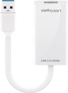 USB-A Ethernet Adapter, white
