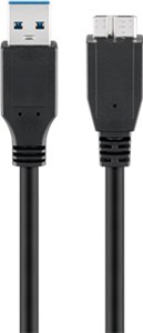 USB 3.0 Cable with Micro-B, black