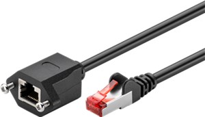 CAT 6 extension cable, F/UTP, black CAT 6 extension cable, F/UTP, black