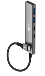 Slim 4-Port USB Hub, USB-C™ to USB-C™/USB-A, 5 Gbit/s
