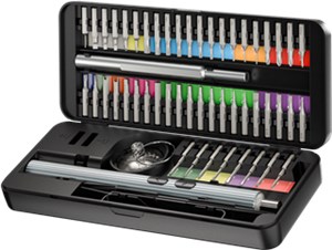 58-in-1 Electric Screwdriver with 50-Piece Precision Bit Set