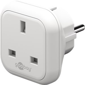 Travel Adapter UK to Europe, white