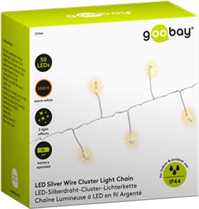 Silver Wire Cluster String Light with 50 LEDs Silver Wire Cluster String Light with 50 LEDs