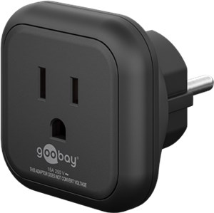 Travel Adapter USA/Japan to Europe, black