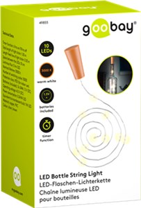 Bottle string light with 10 LEDs, incl. timer Bottle string light with 10 LEDs, incl. timer