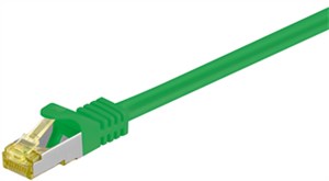 RJ45 Patch Cord CAT 6A S/FTP (PiMF), 500 MHz, with CAT 7 Raw Cable, Green