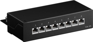 CAT 6a Mini Desktop Patch Panel, 8 Port