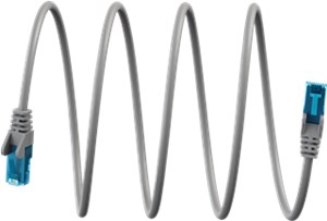 Ultra-Flexible CAT 6A Patch Cable U/UTP, grey