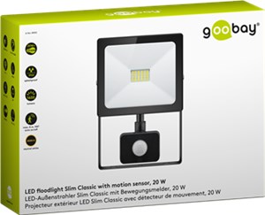 LED floodlight, Slim Classic, 20Â W, with motion sensor LED floodlight, Slim Classic, 20Â W, with motion sensor
