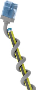 Ultra-Flexible CAT 6A Patch Cable, Slim, U/UTP, grey