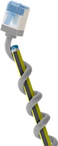 Ultra-Flexible CAT 6A Patch Cable, Slim, U/FTP, grey