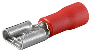 Female TAB terminal, red Female TAB terminal, red