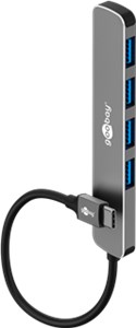 Slim 4-Port USB Hub, USB-C™ to USB-A, 5 Gbit/s