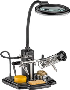 Soldering Aid with LED Light & Gooseneck Crocodile Clip