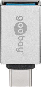 USB-C™/USB-A 3.0 OTG SuperSpeed Adapter for Charging Cables, silver USB-C™/USB-A 3.0 OTG SuperSpeed Adapter for Charging Cables, silver